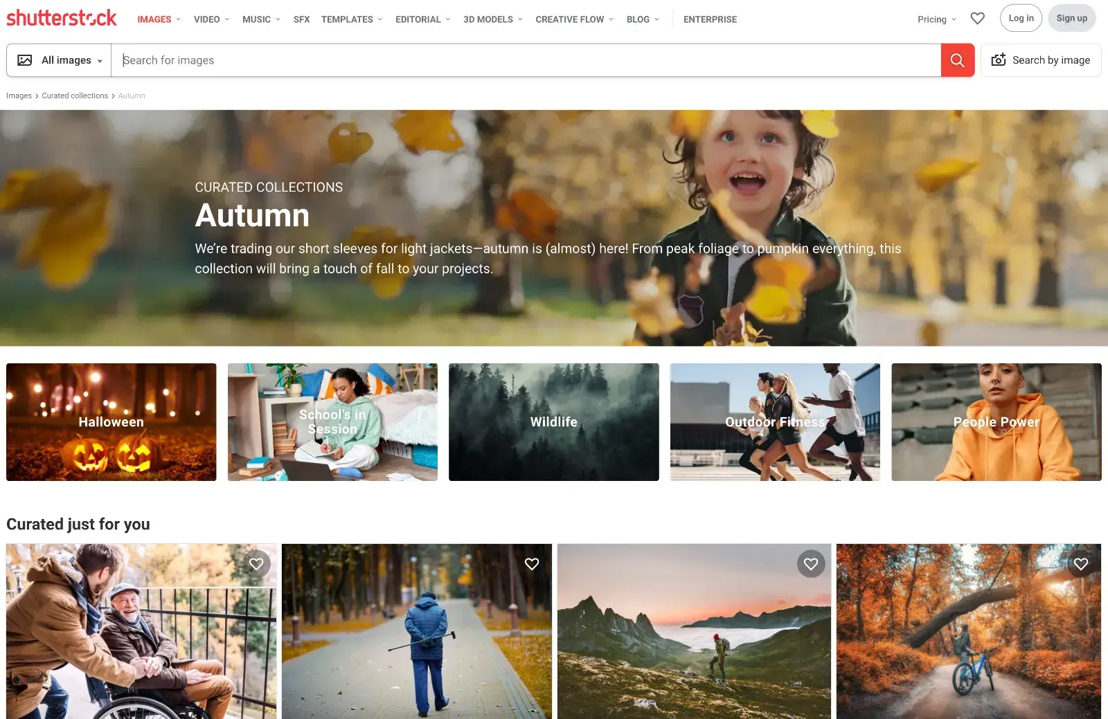 Coleção de outono da Shutterstock