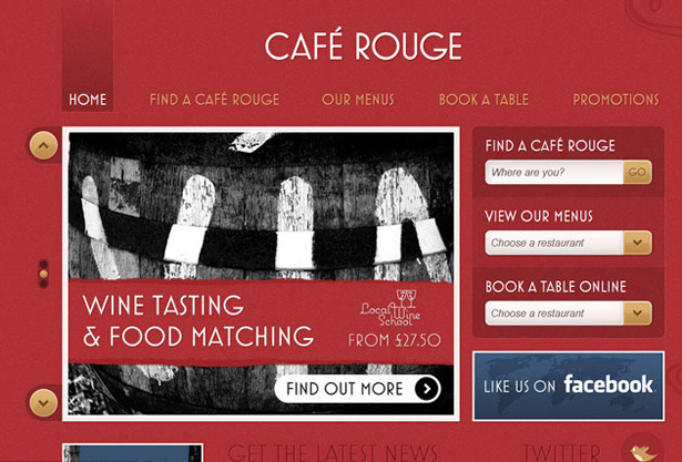 Cafe Rouge Website