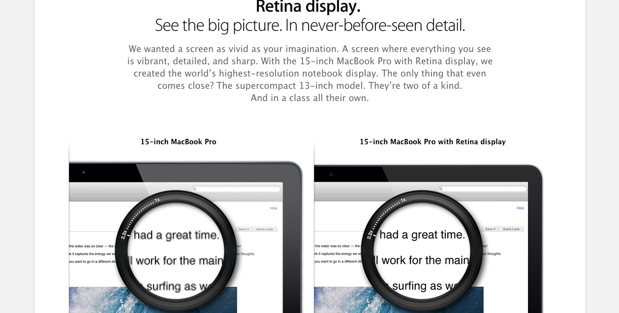when did the retina display come out