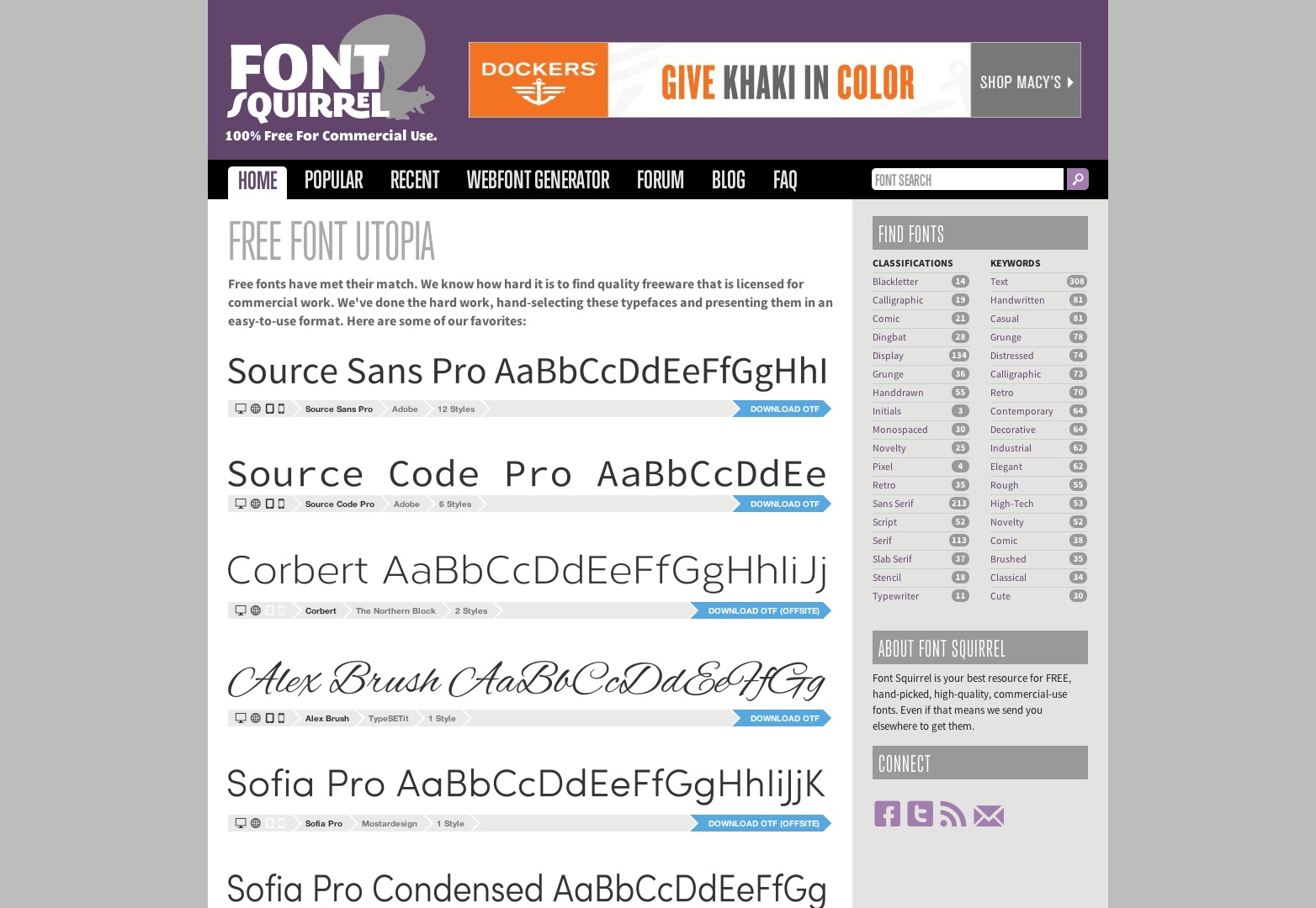 Handpicked free fonts for graphic designers with commercial-use licenses. | Font Squirrel
