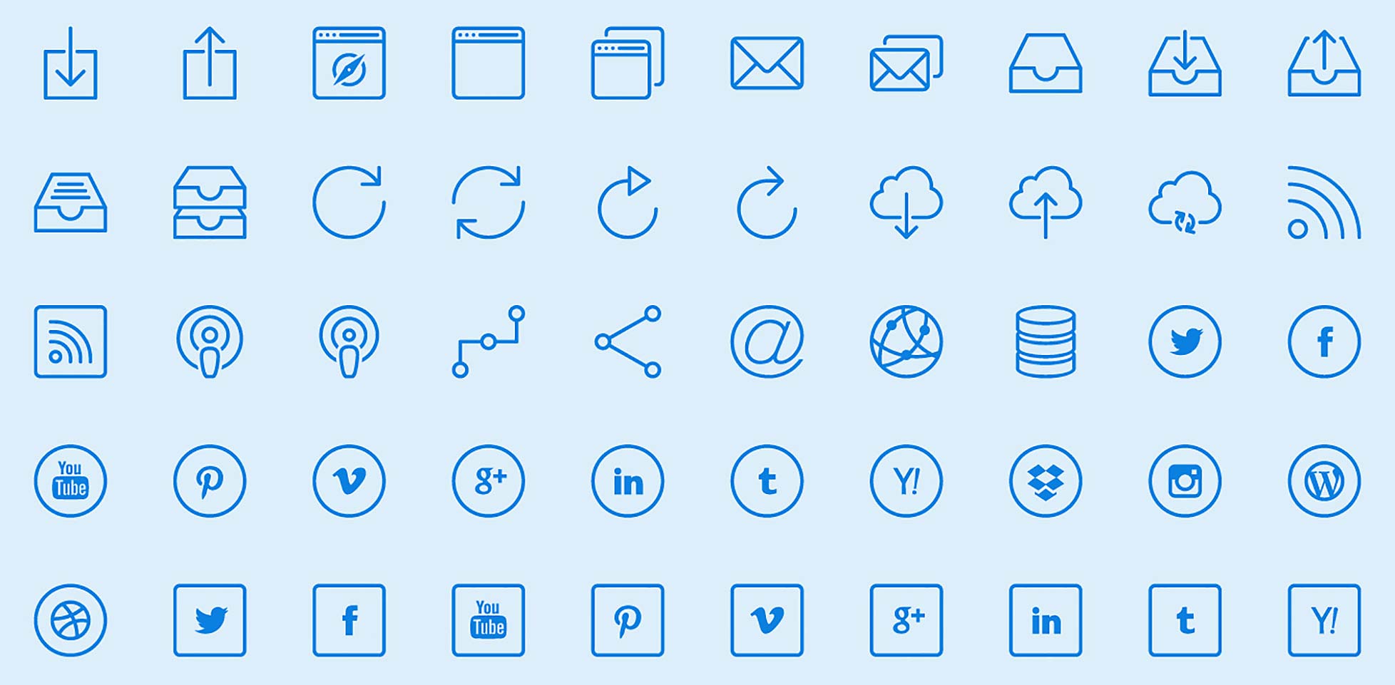 Free download: 450 outline icons