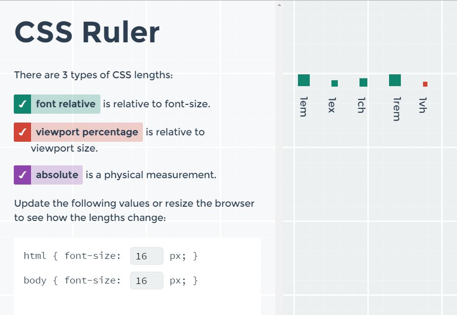 CSS Ruler: Explore CSS Lengths
