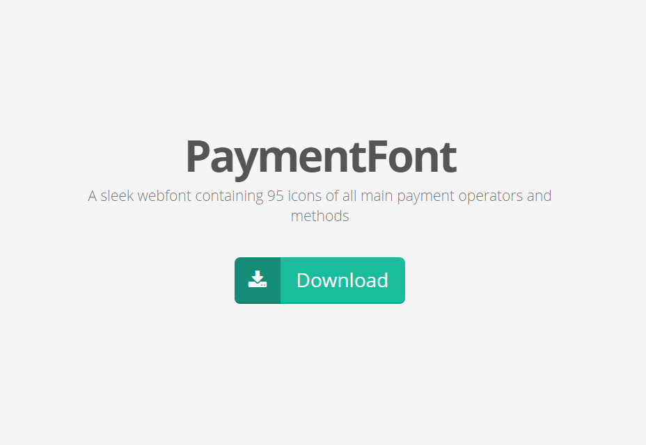 PaymentFont: Useful Webfont with Payment-related Icons