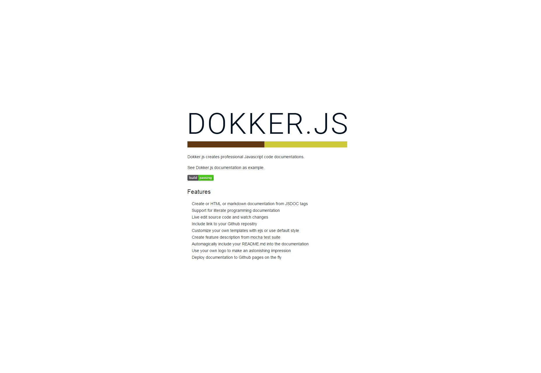 Dokker.js: Professional Javascript Code Documentation Creator