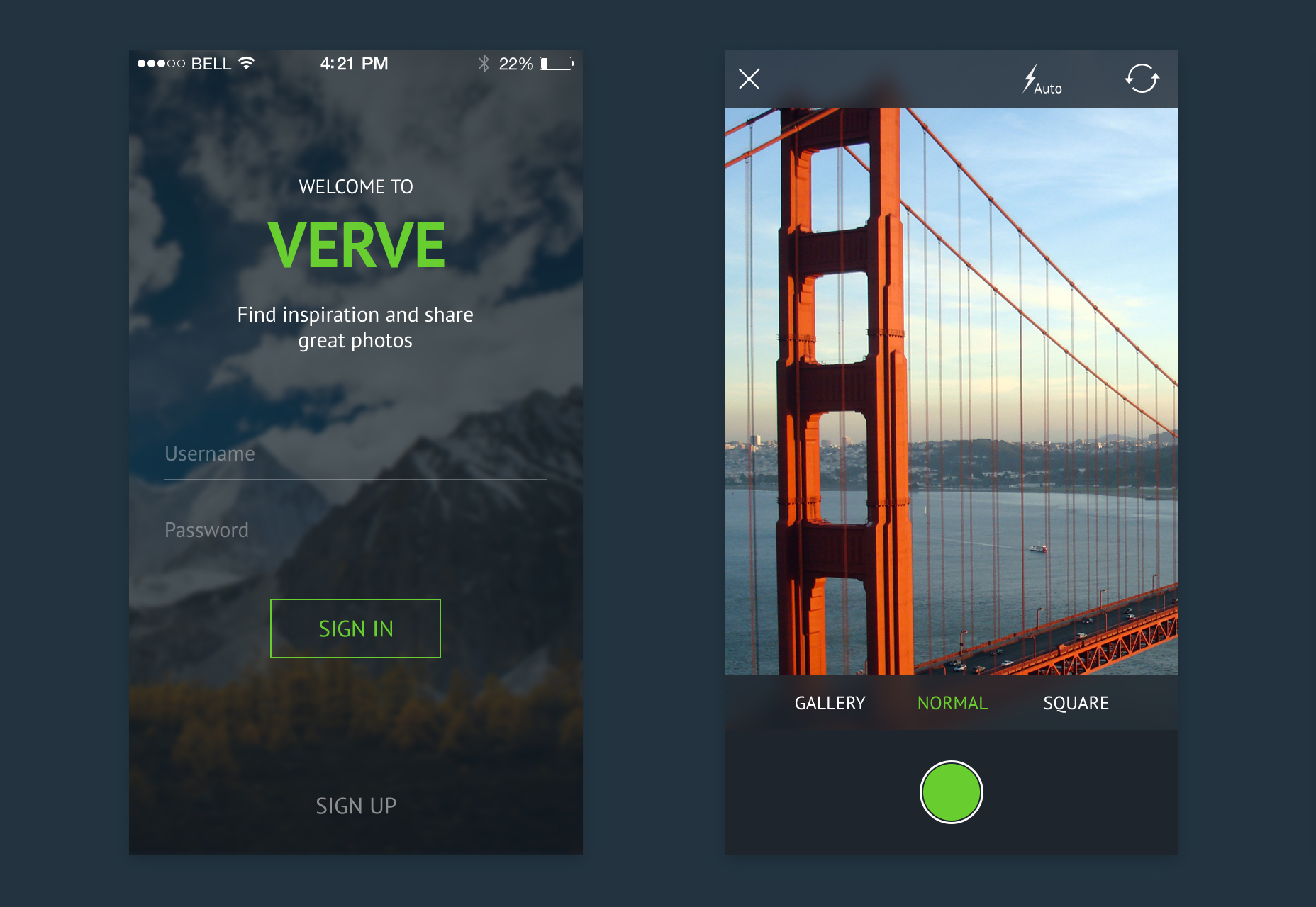 Verve: A Sleek Mobile User Interface PSD Kit