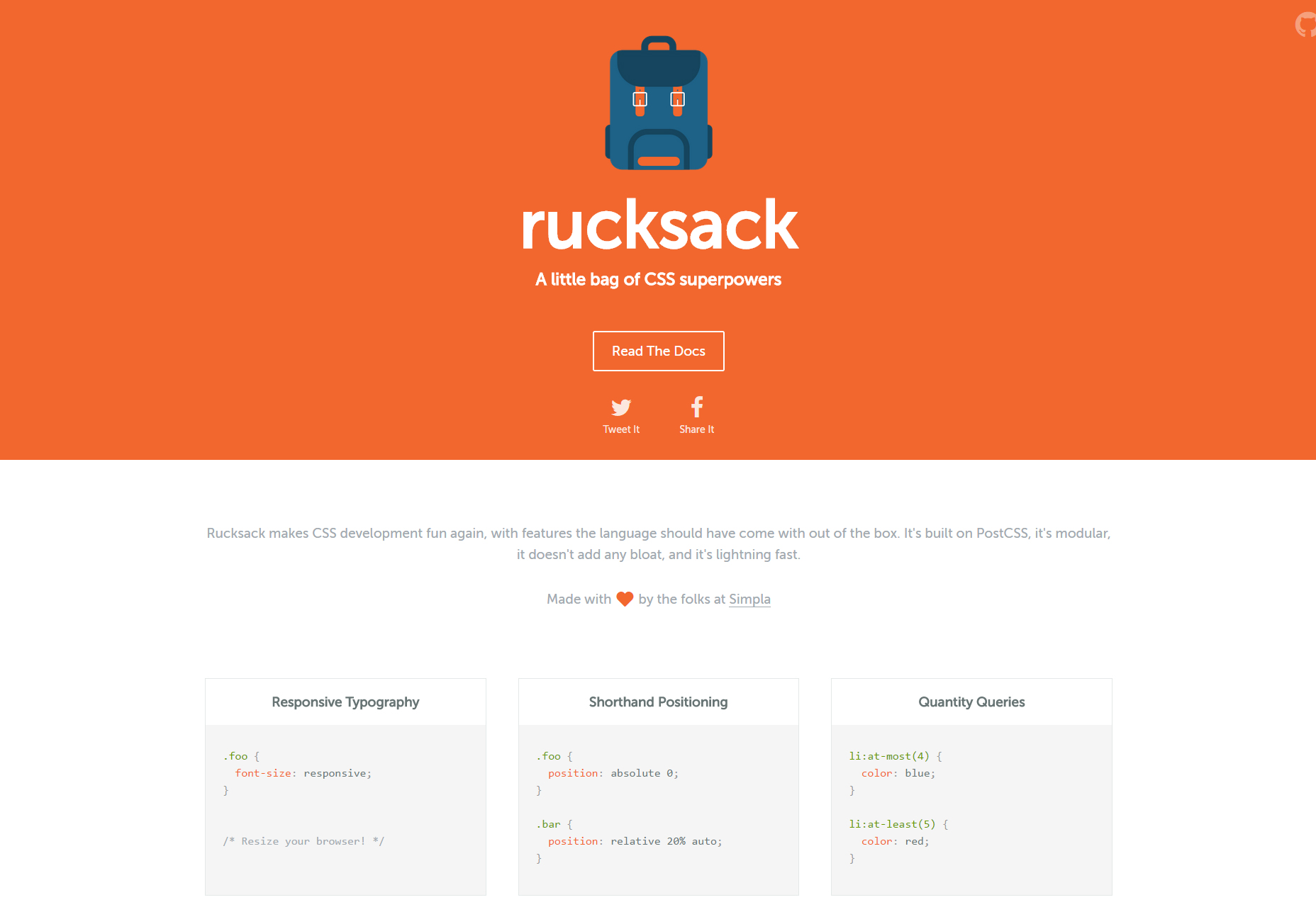 Rucksack: A Full-featured CSS Library