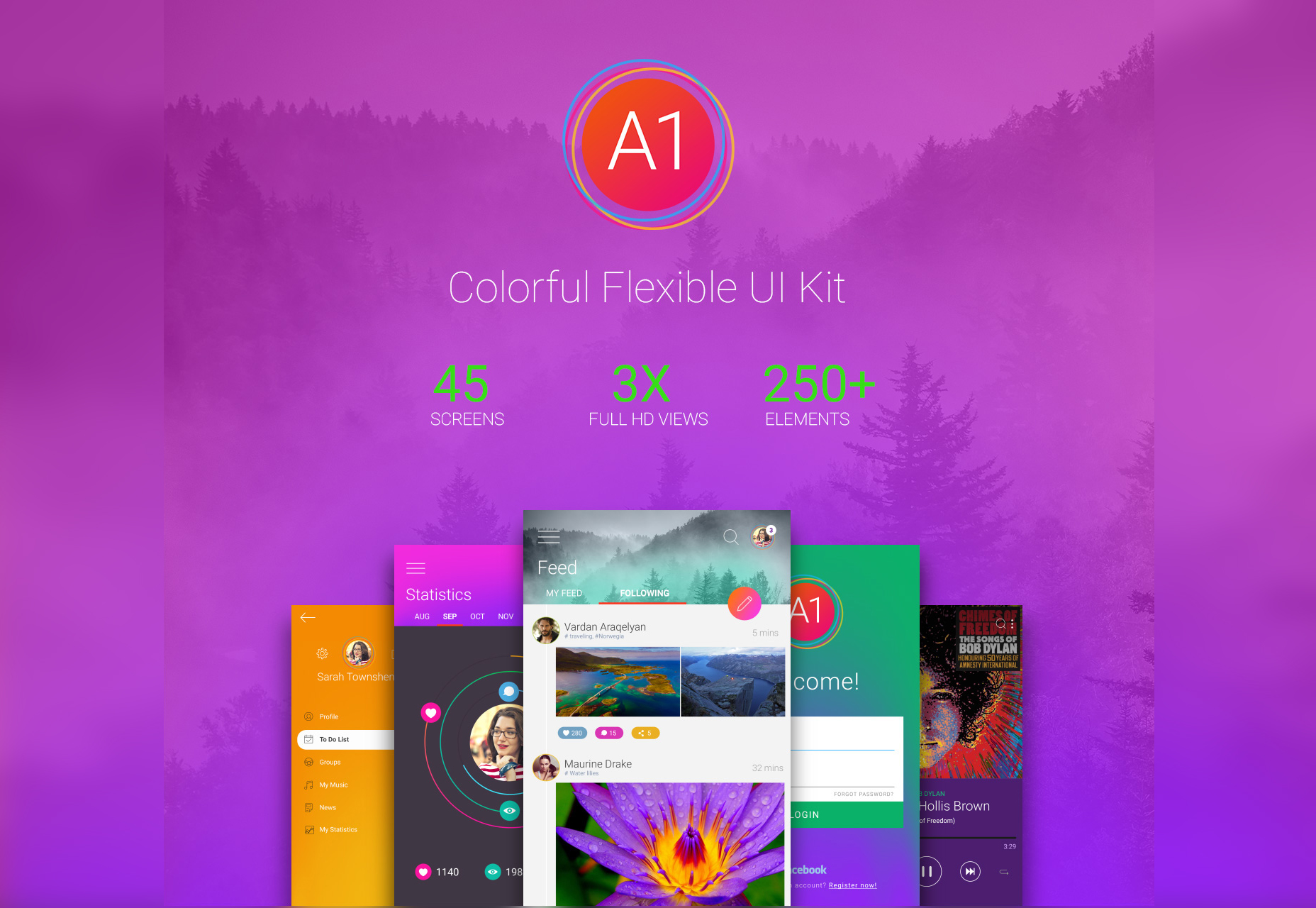 A1:  Colorful & Flexible UI Kit