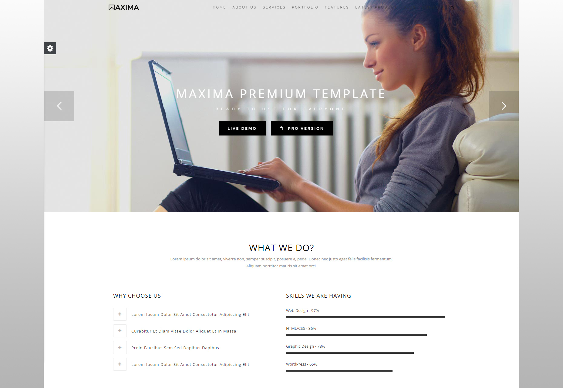 Maxima: Clean Bootstrap Business Template