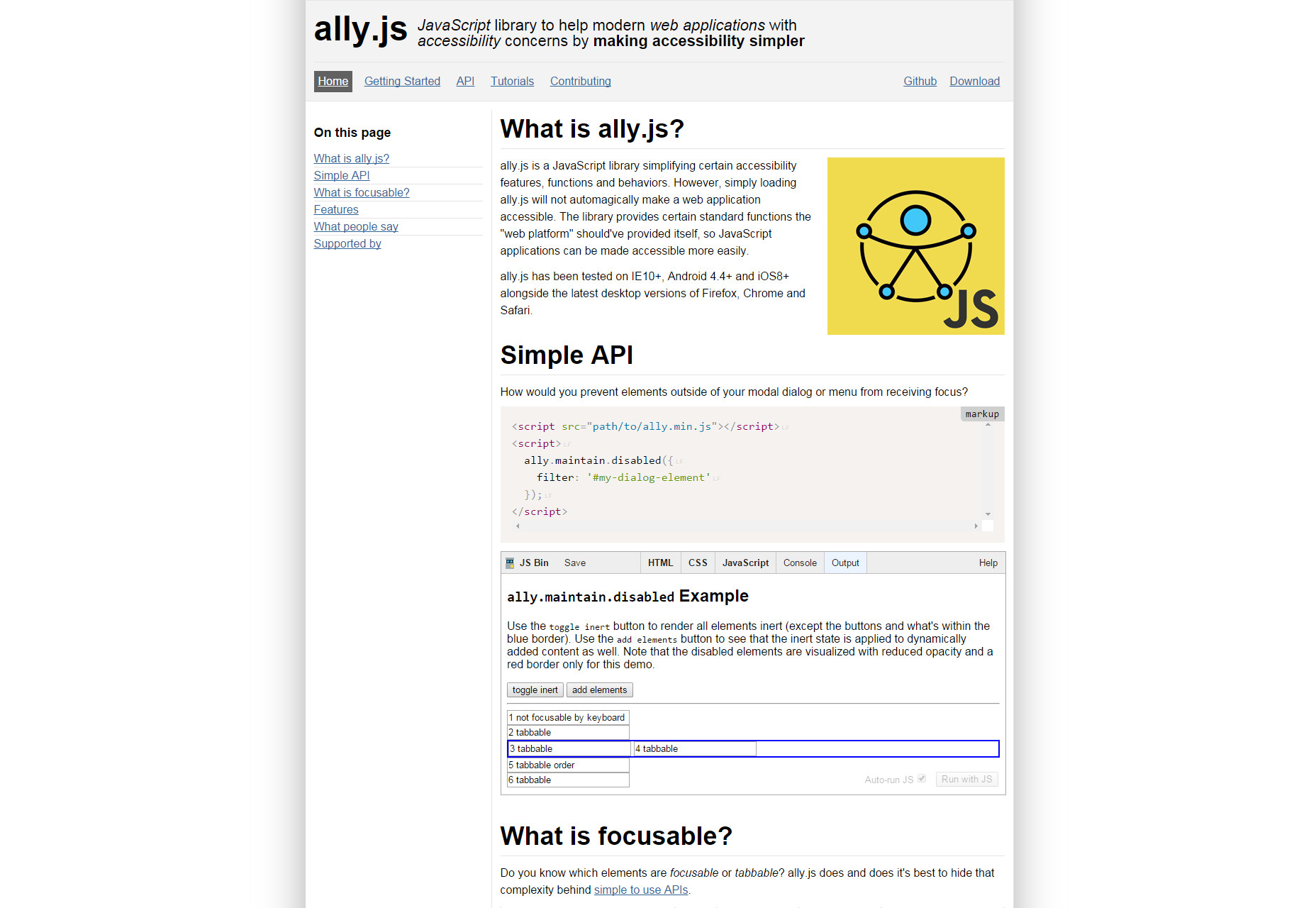Ally.js: Accessibility-first JavaScript Library