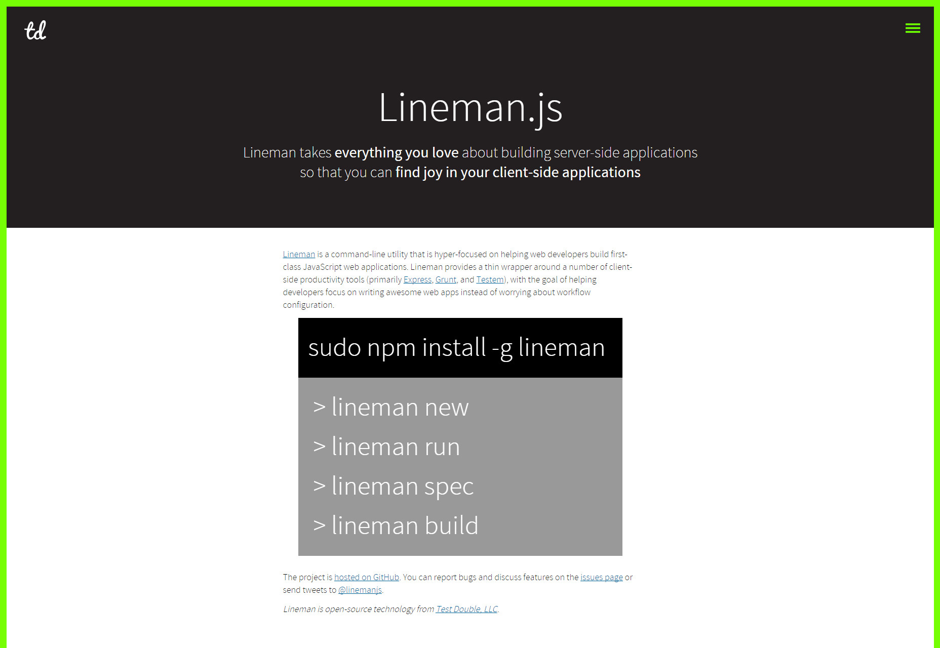 Lineman: Client-Side App- Focused Command Line Utility