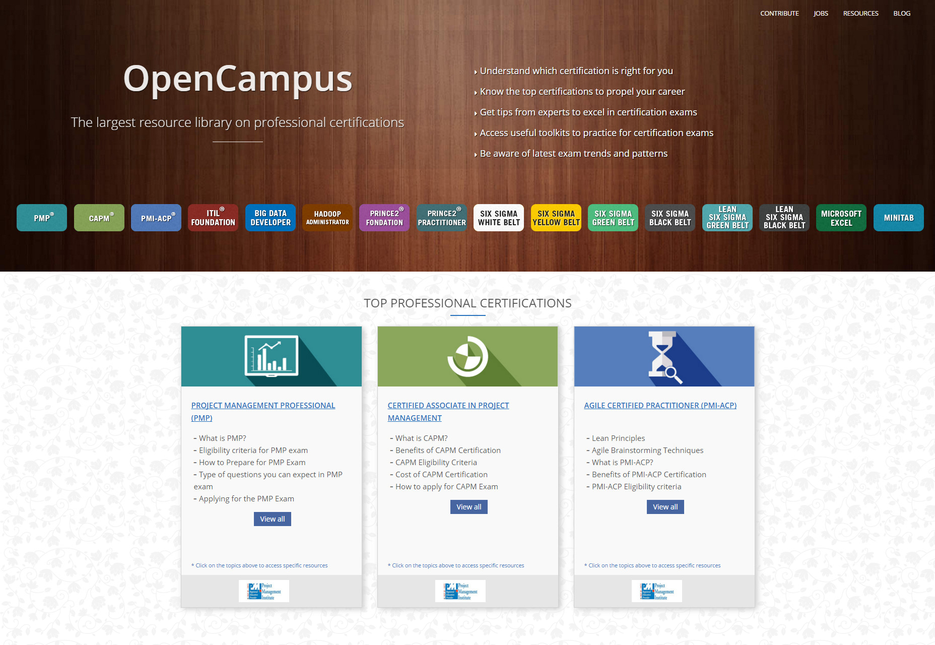 OpenCampus: The Largest Resource Library on Professional Certifications