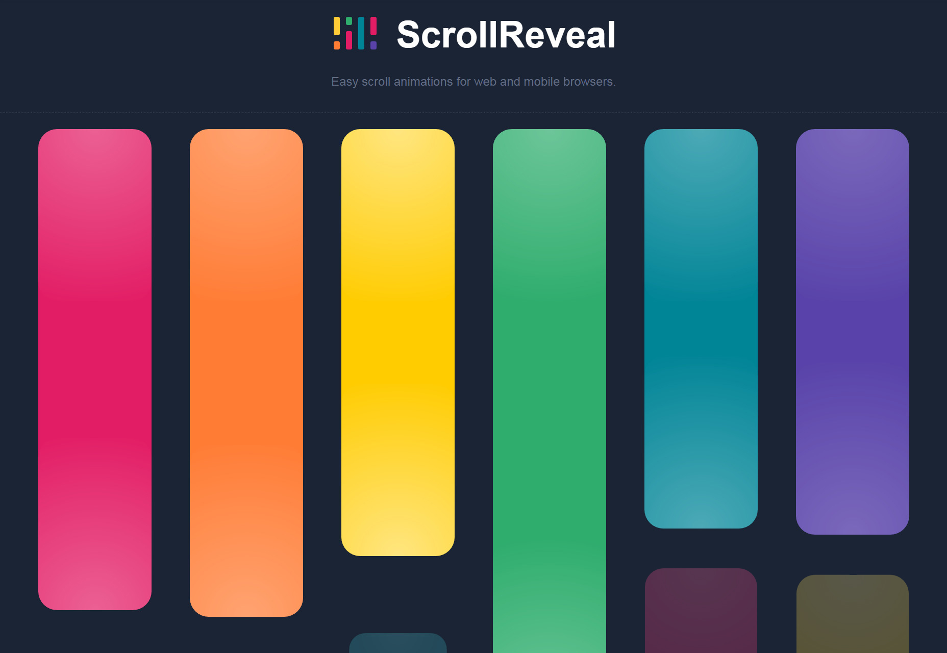 ScrollReveal: JavaScript Web & Mobile Scroll-to-Load
