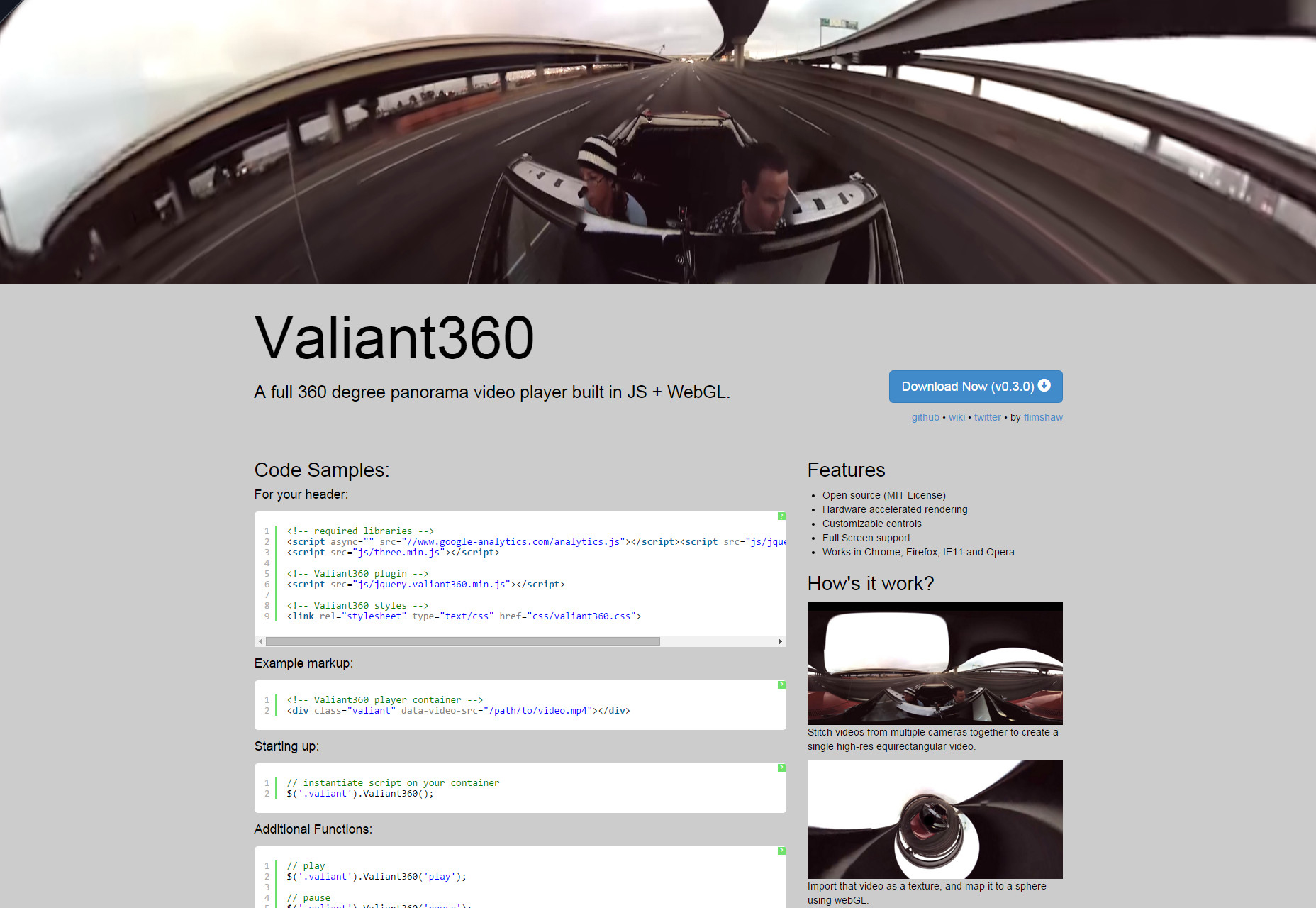 Valiant360: Panorama Video Player