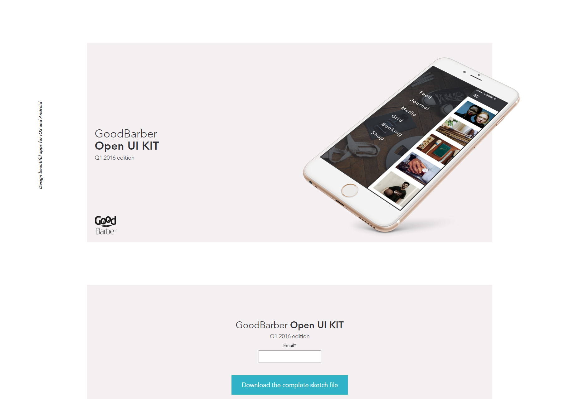 GoodBarber: Dark & Open iOS UI Kit
