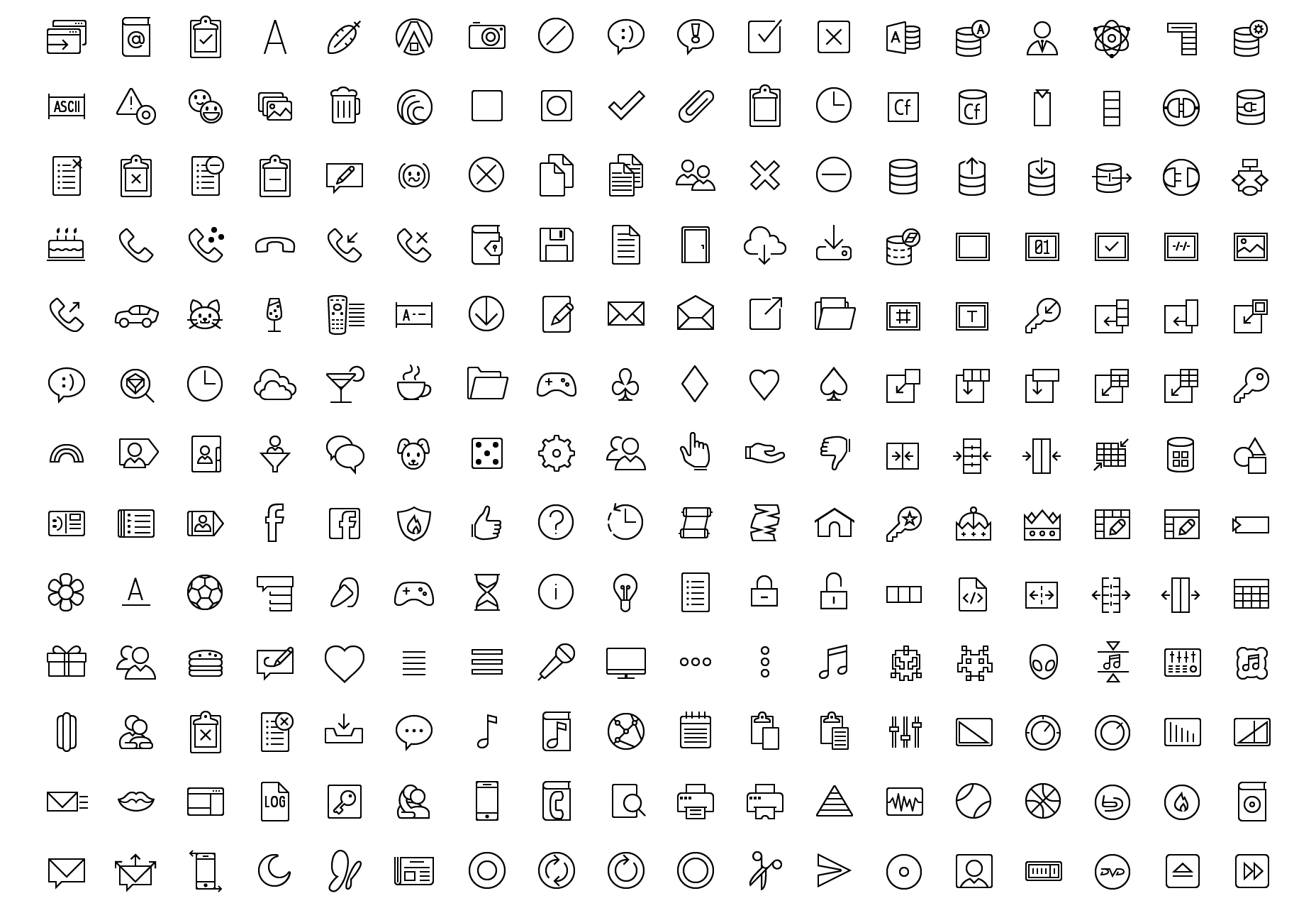 Outline & Filled Vector Icons Collection 