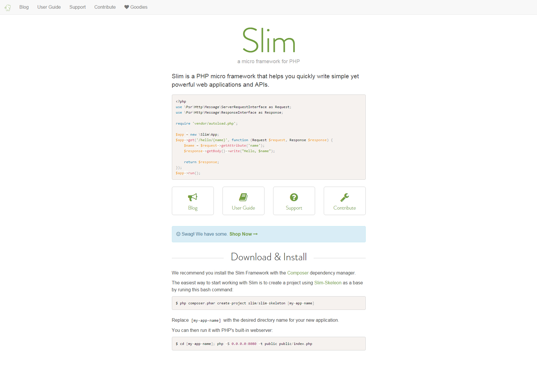 Slim: PHP Micro Framework