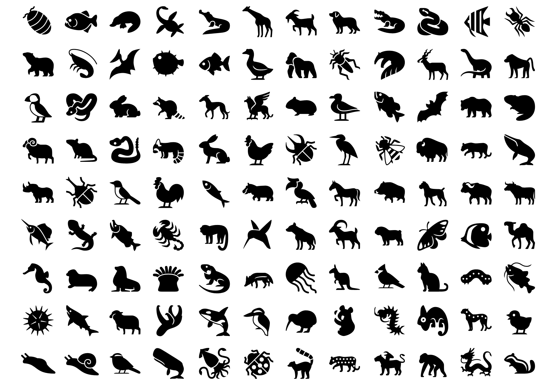 Animals Vector iPhone Icons Set