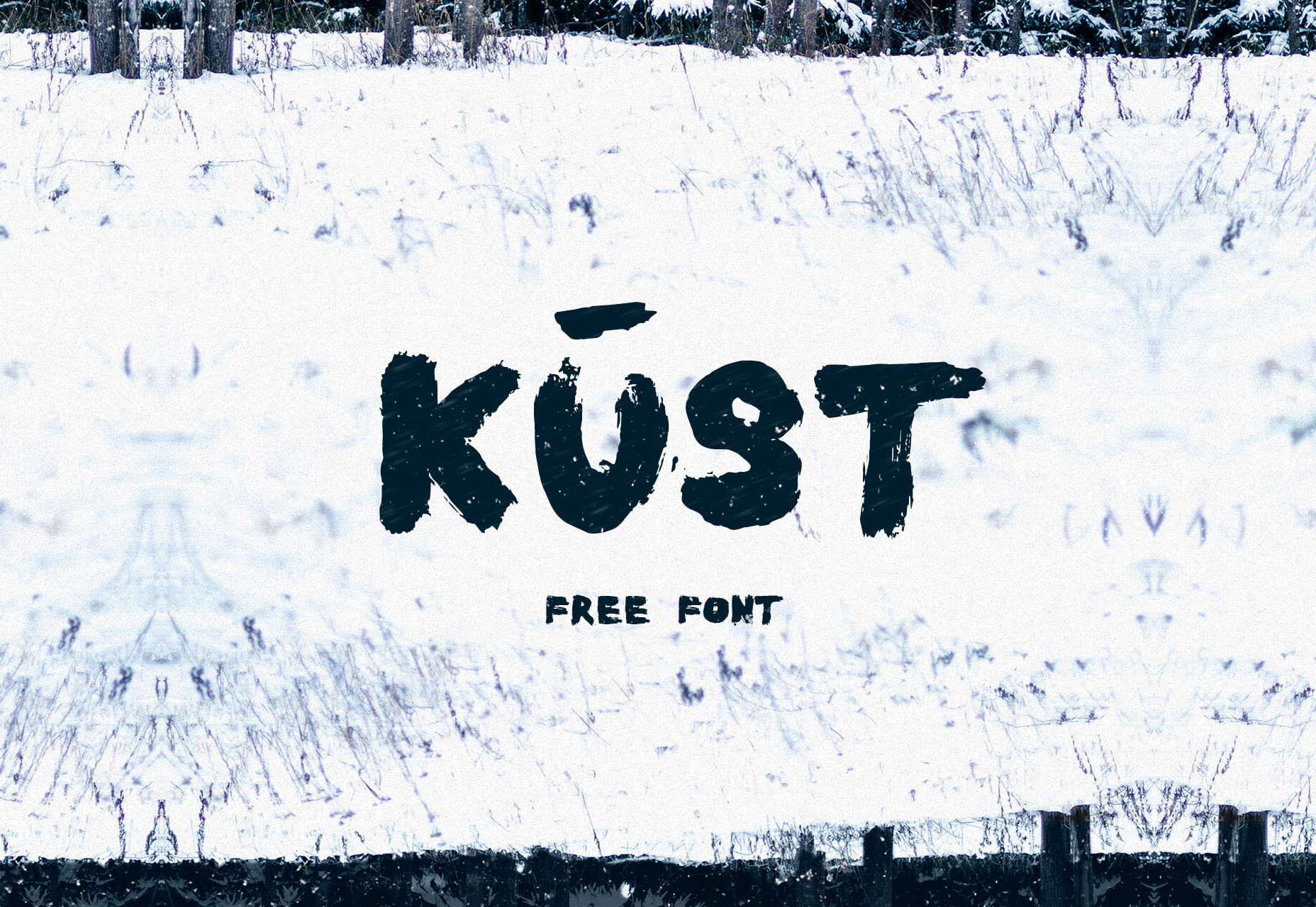 KUST: Grunge Snowy Display Typeface