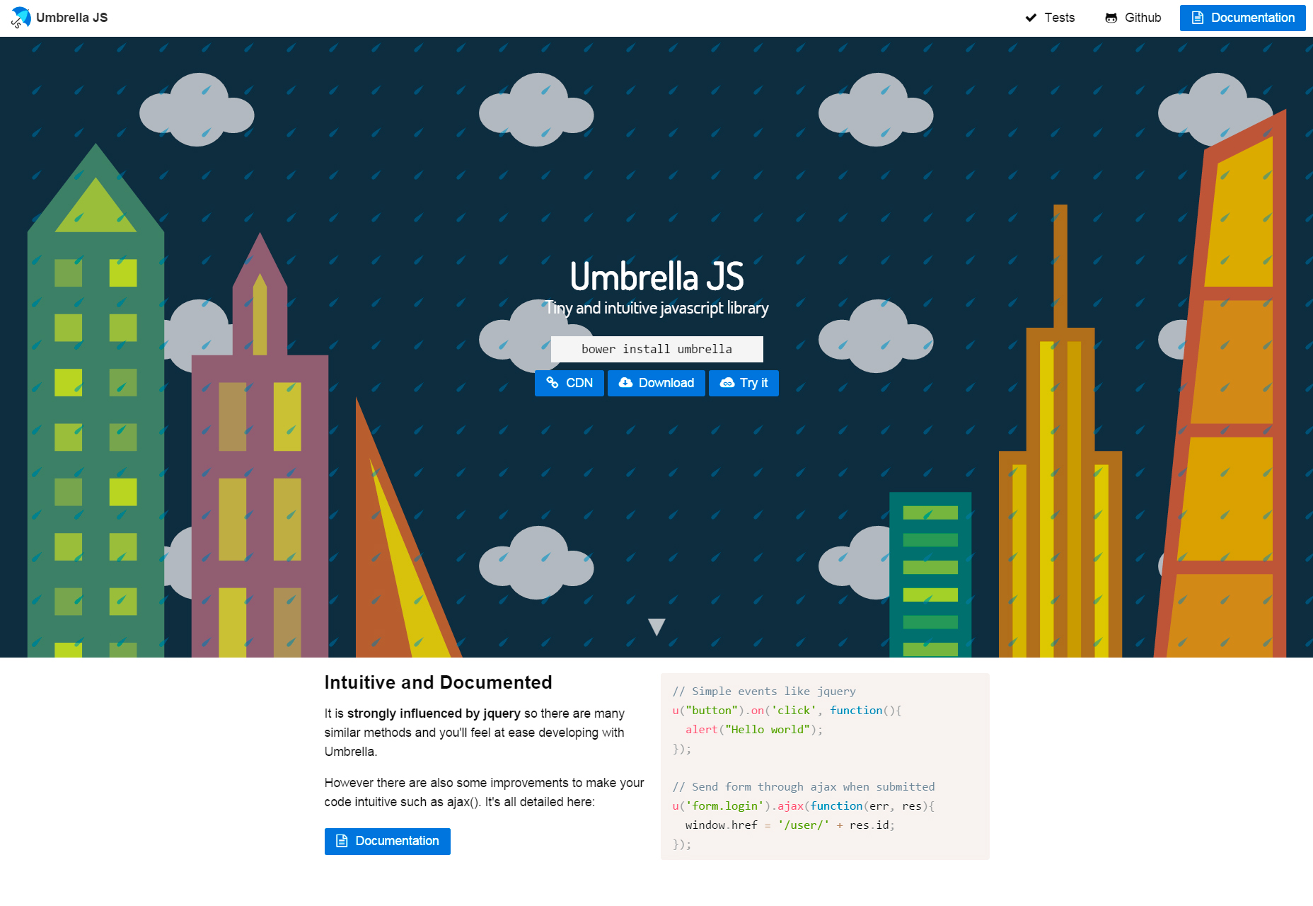 Umbrella JS: Tiny & Intuitive JavaScript Library