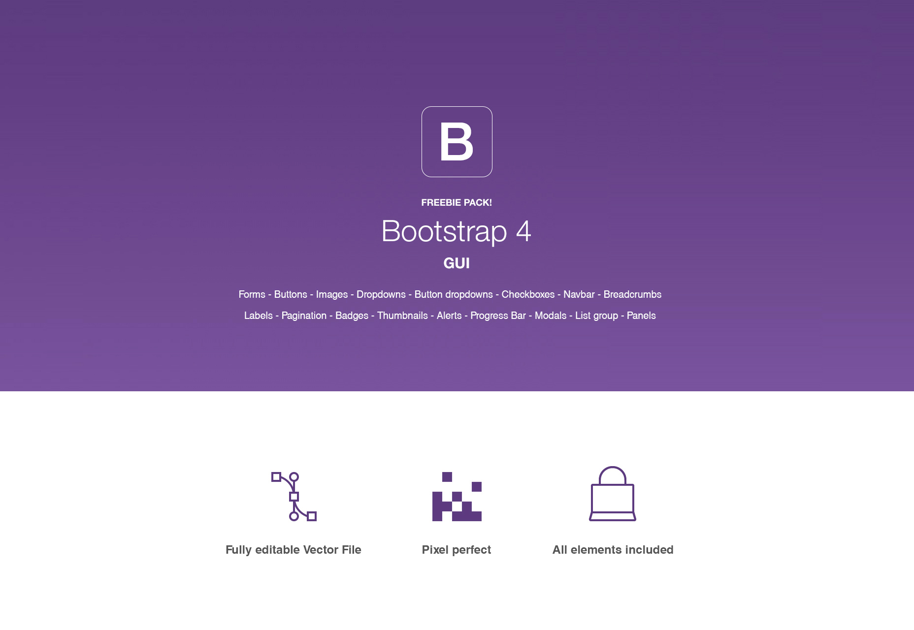 Full Bootstrap 4 Illustrator GUI Pack
