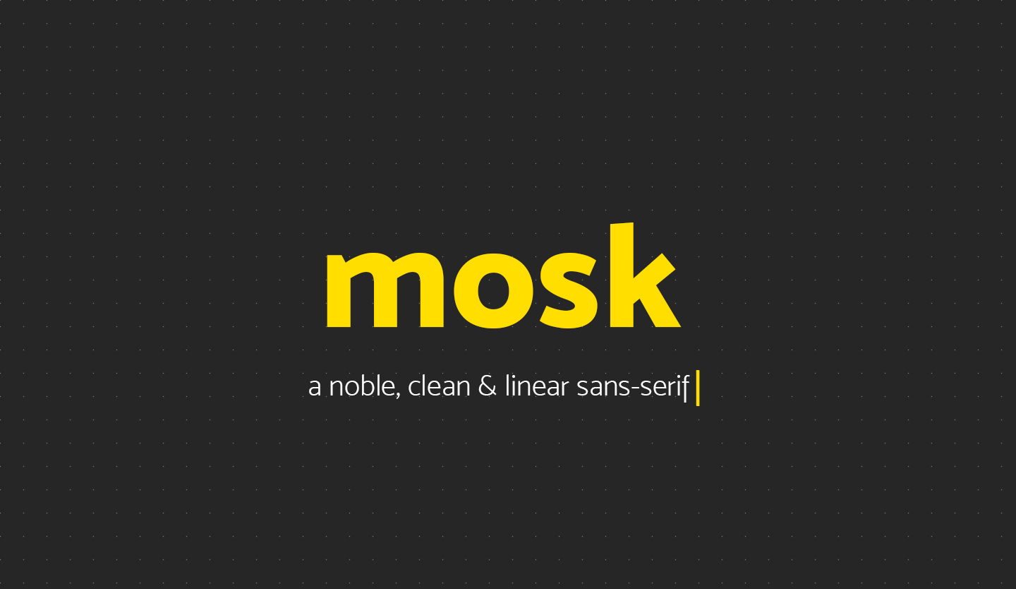 Free Download: Mosk Typeface