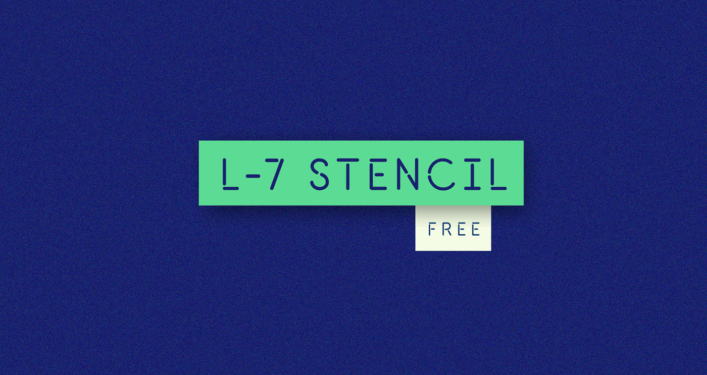 Free Download: L-7 Stencil Typeface