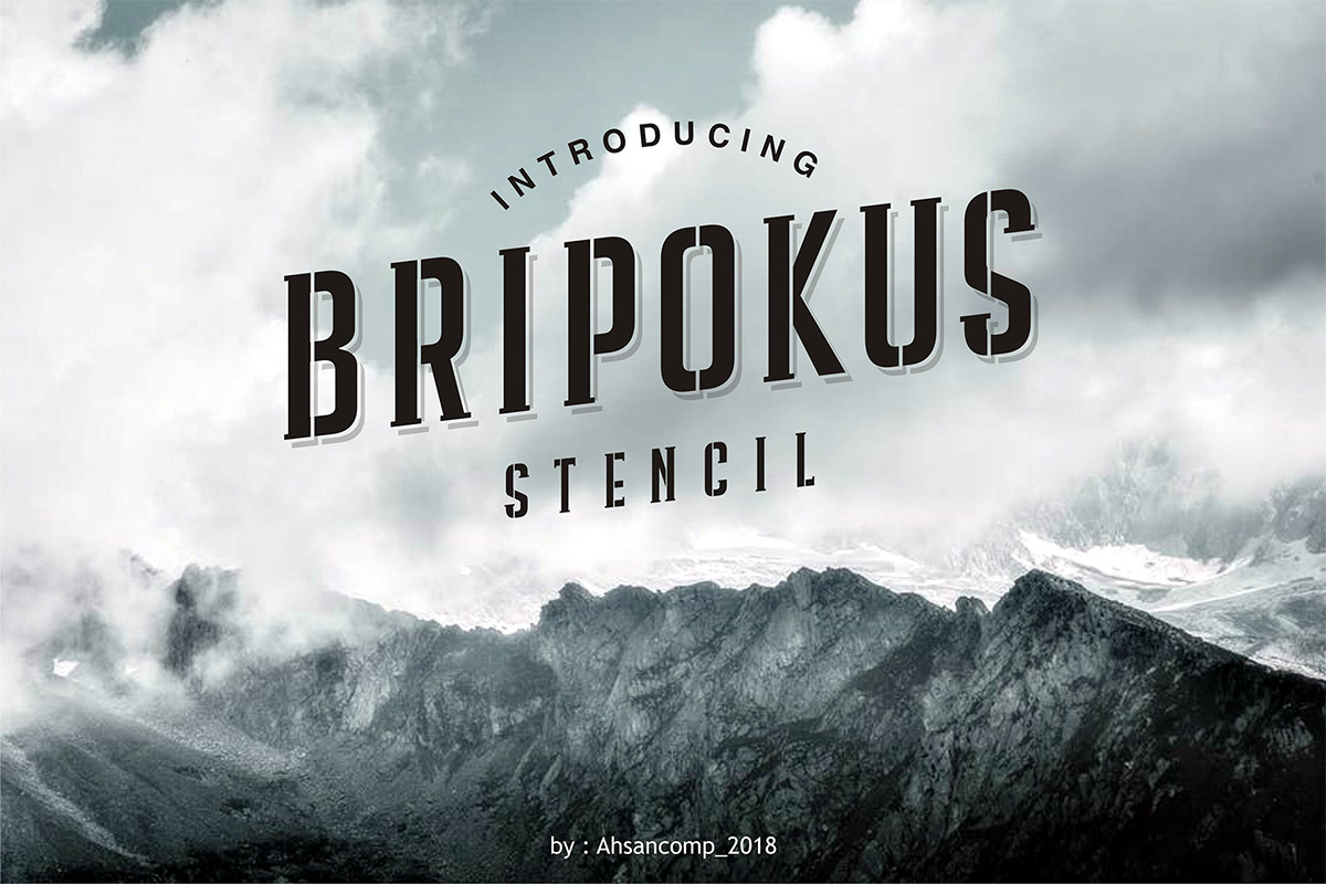 Free Download: Bripokus Stencil Font