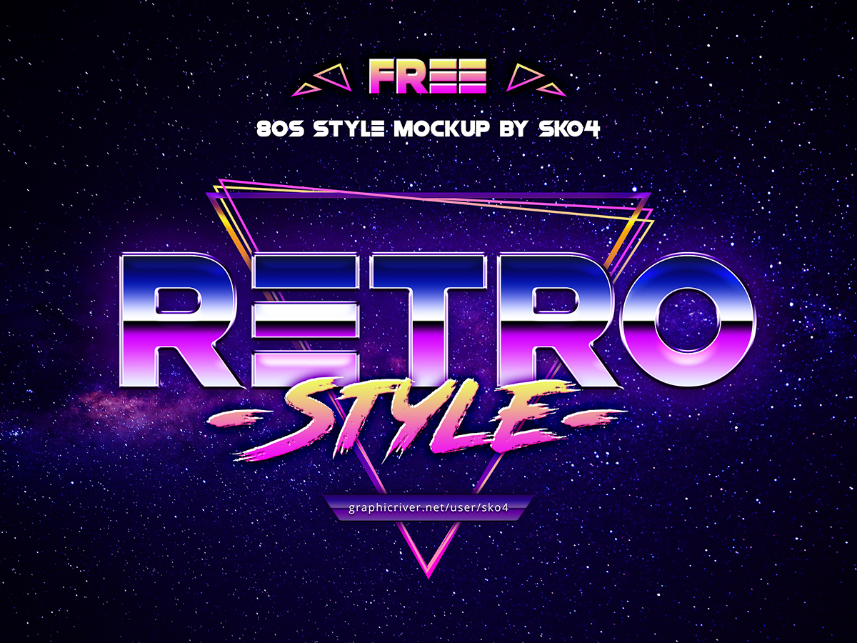 Free Download: 80s Retro Vibe Mockup