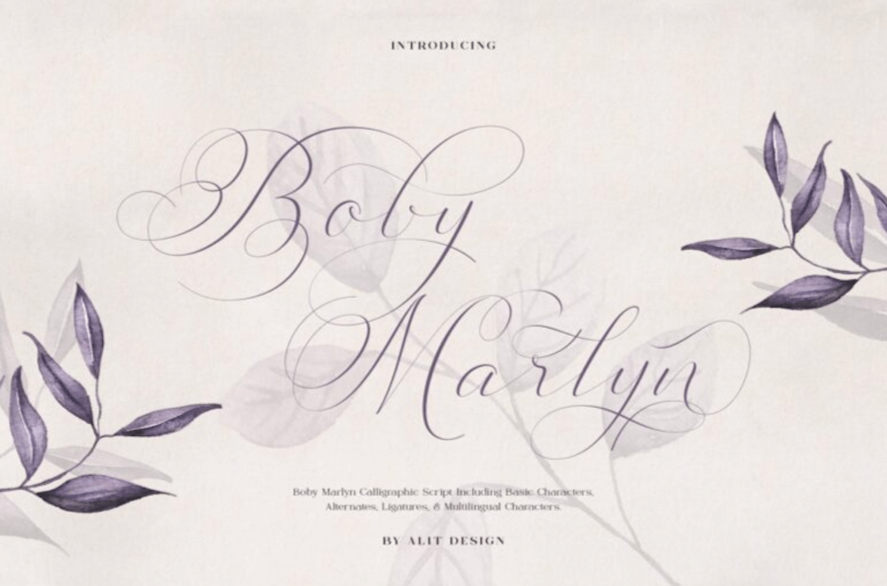 Boby Marlyn Script - one of the best fonts for March 2022