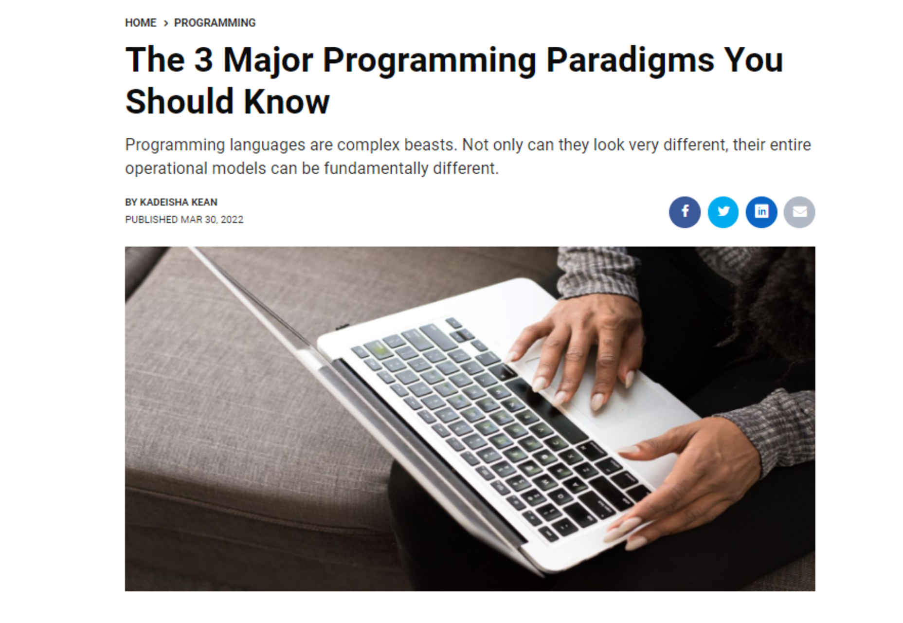 major programming paradigm