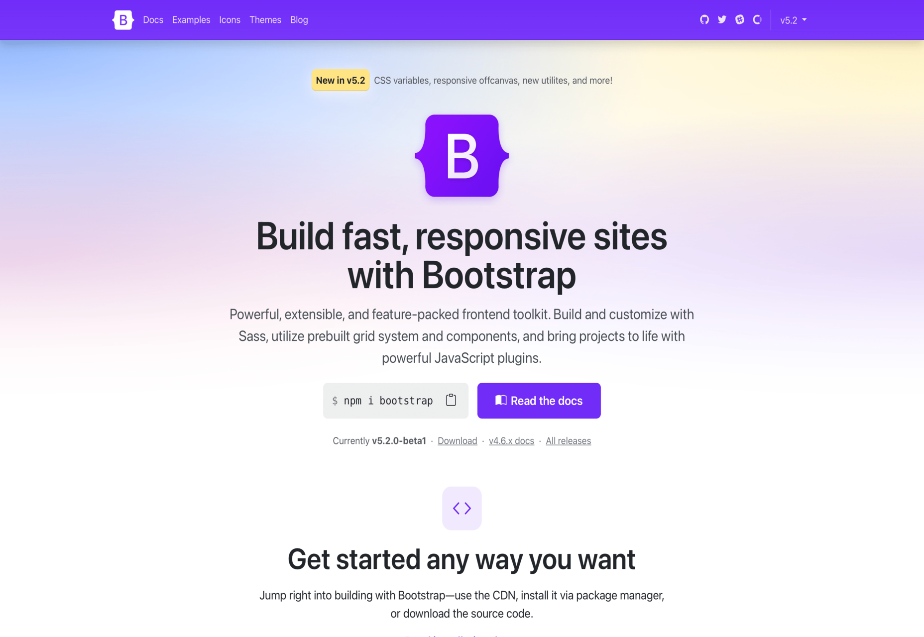 bootstrap 5 2 beta