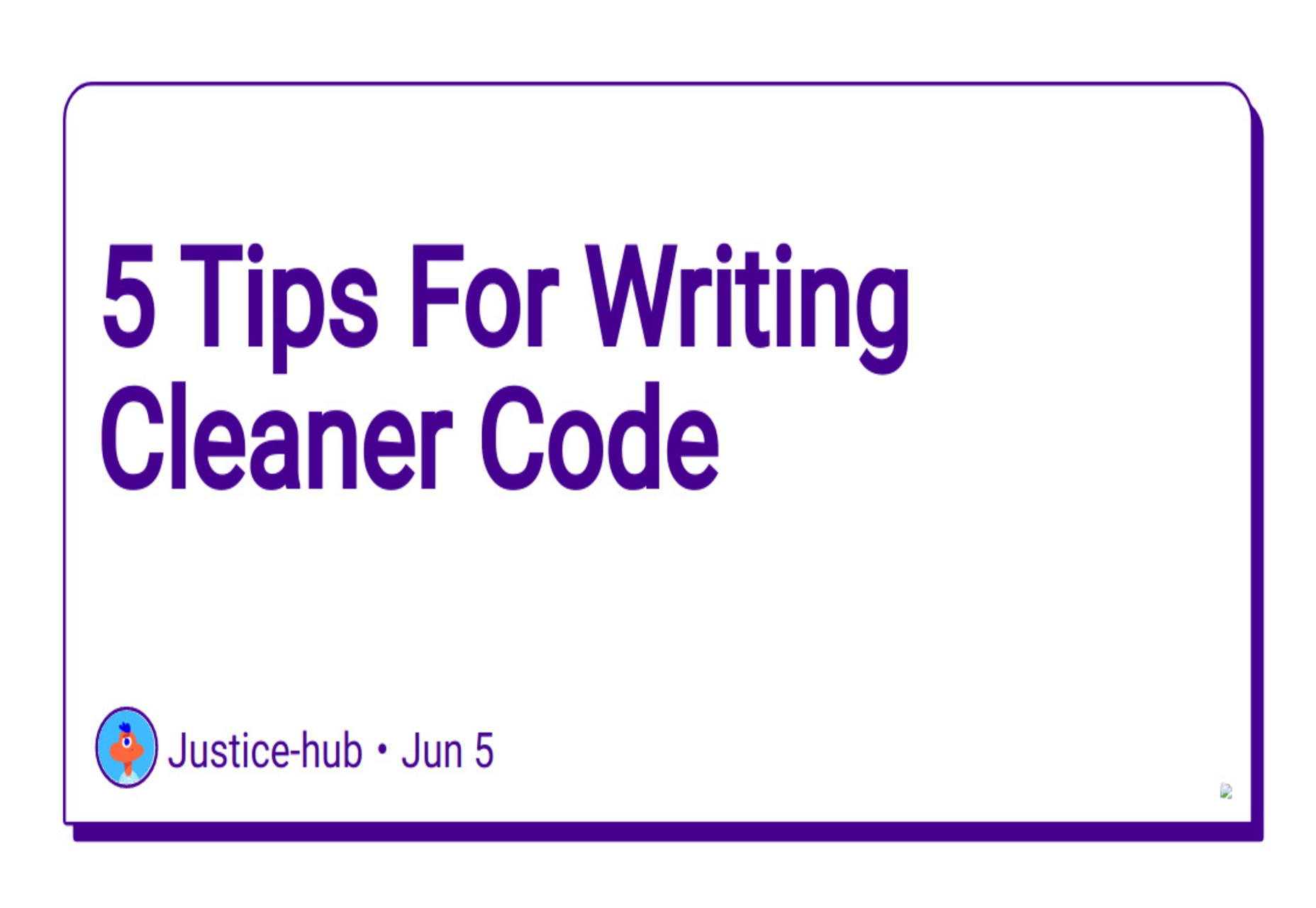 writing cleaner codes