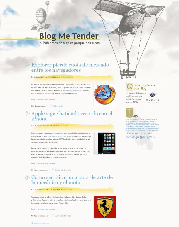 Blog Me Tender