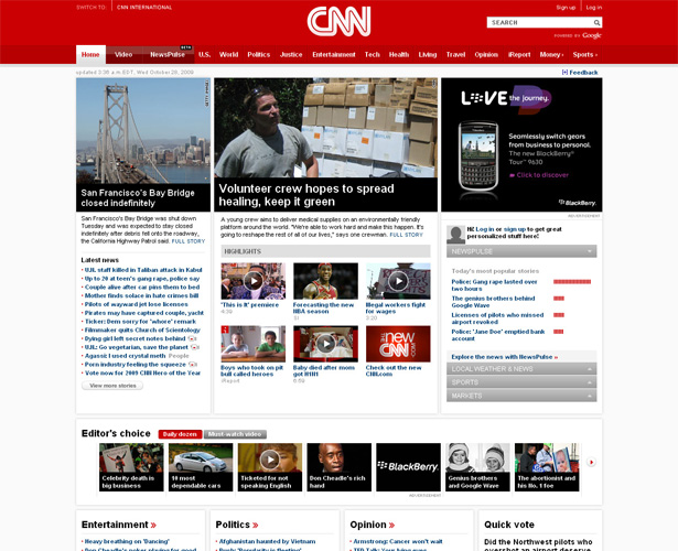 CNN.com new home page