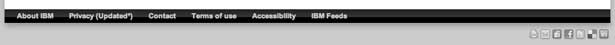 screenshot of the ibm's default footer