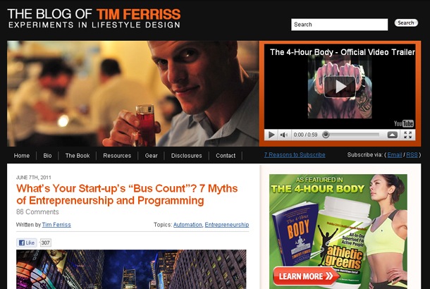 Tim Ferriss Blog Video