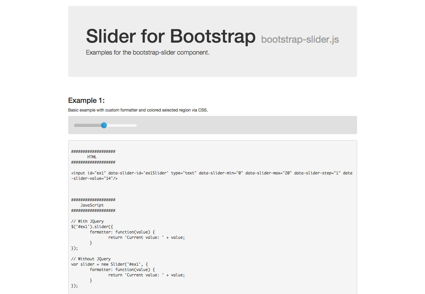 slider for bootstrap