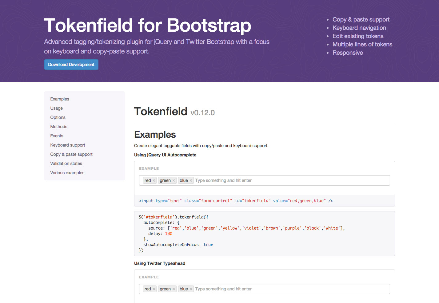 tokenfield