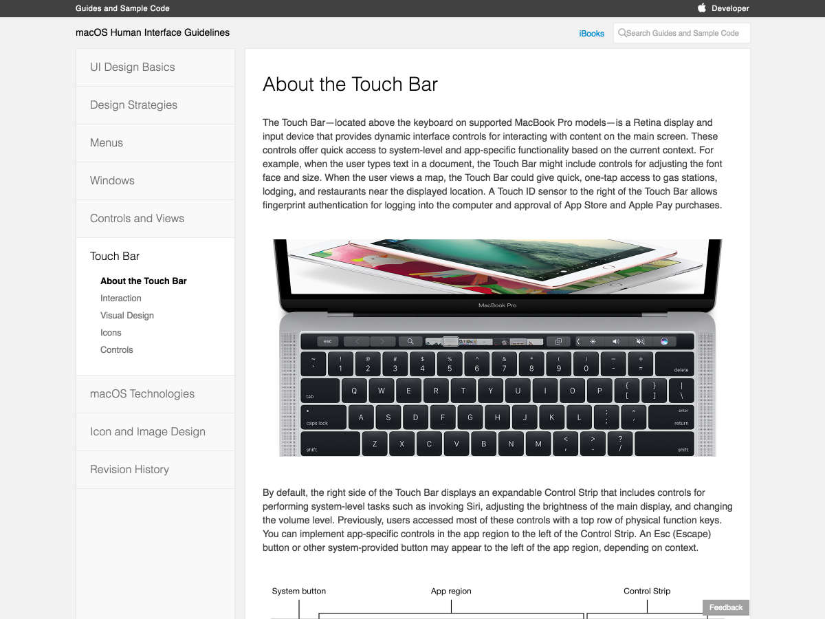 touch bar human interface guidelines