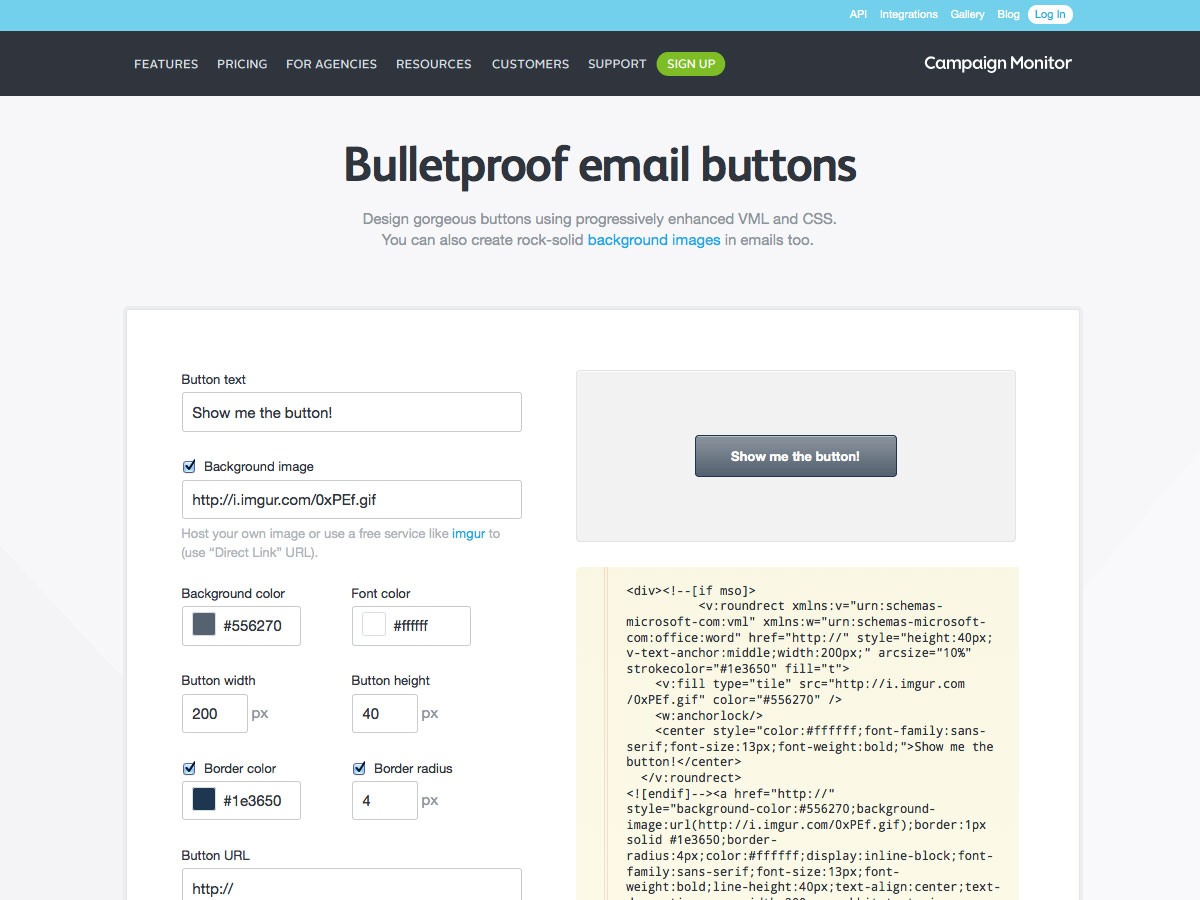 Bulletproof email buttons