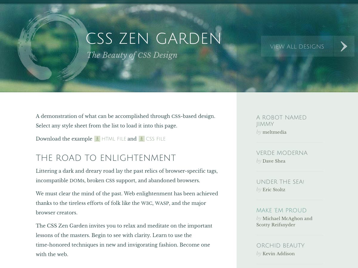 css zen garden