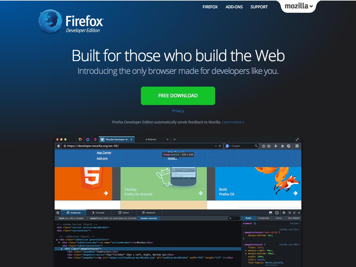 firefox developer edition
