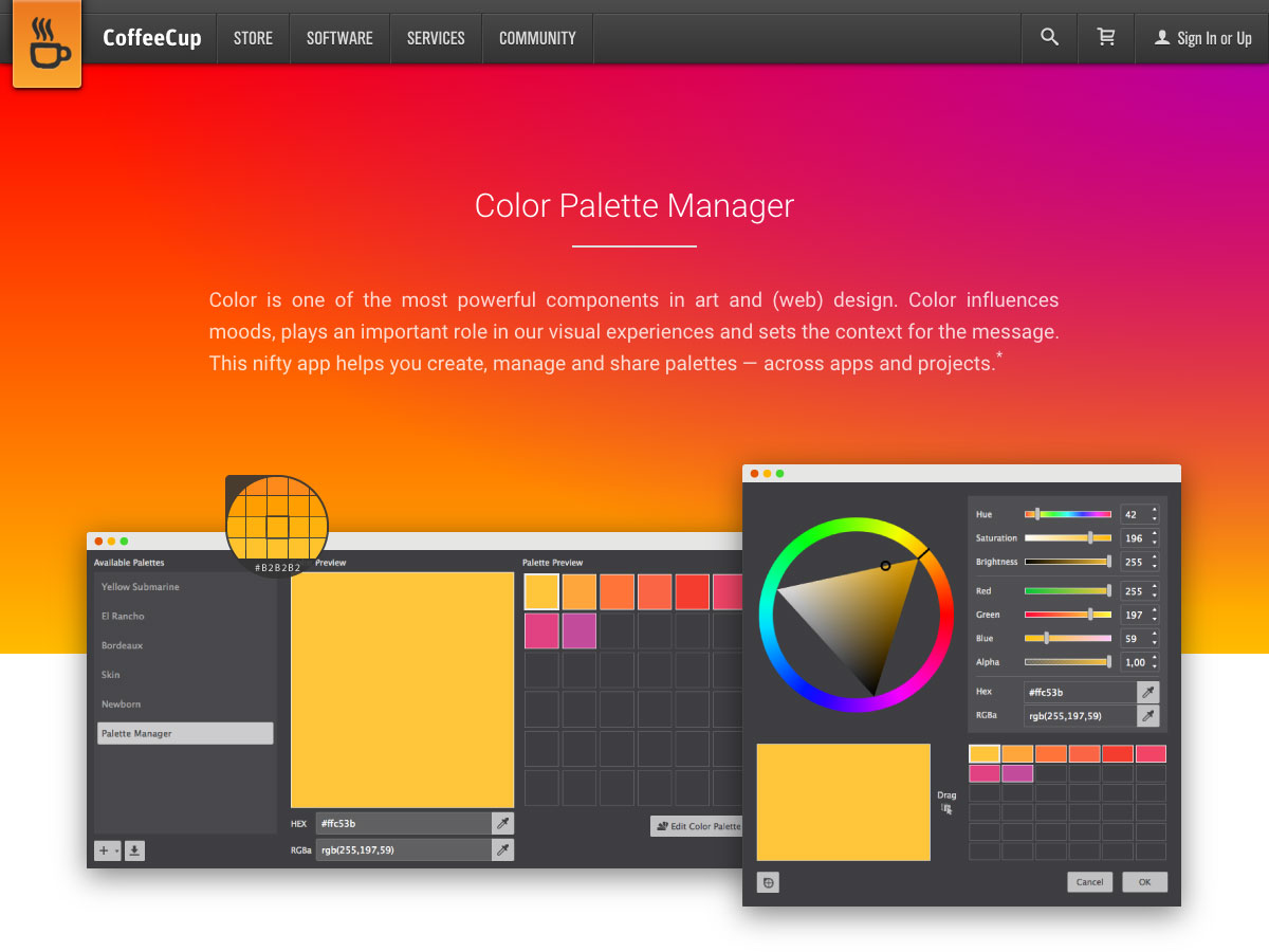 color palette manager