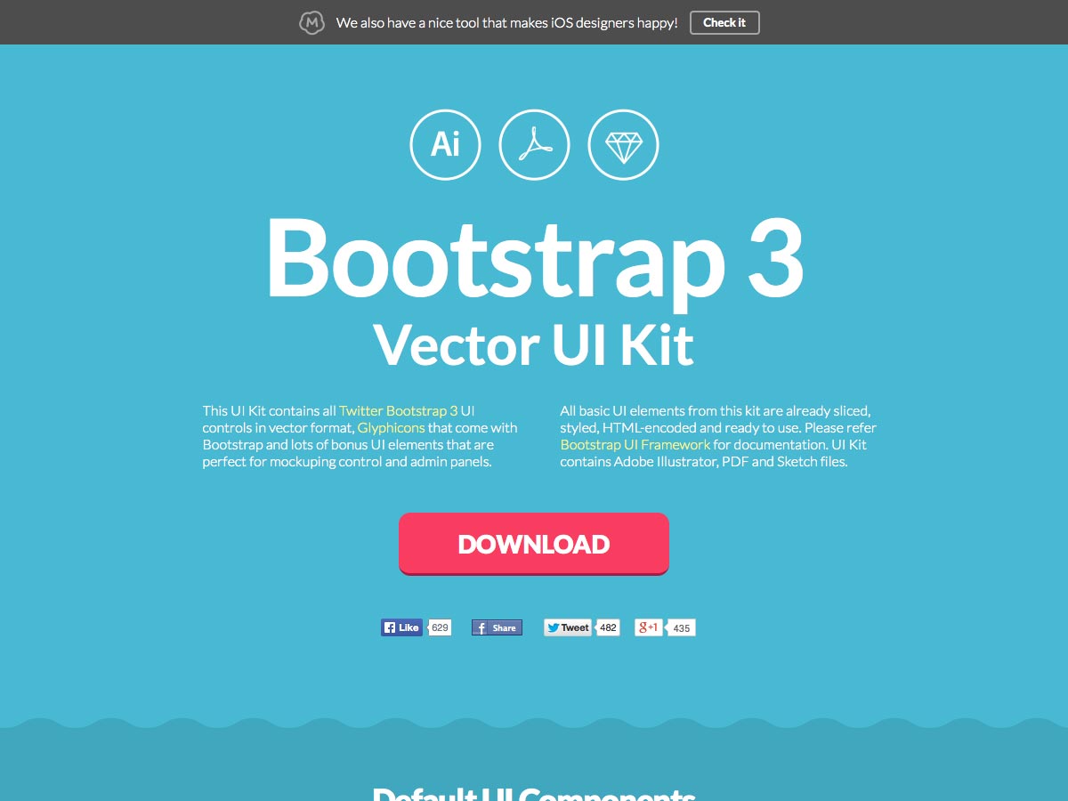 bootstrap 3 vector ui kit
