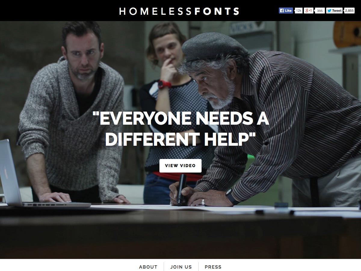 homeless fonts