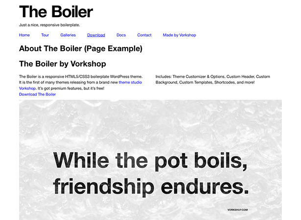 the boiler