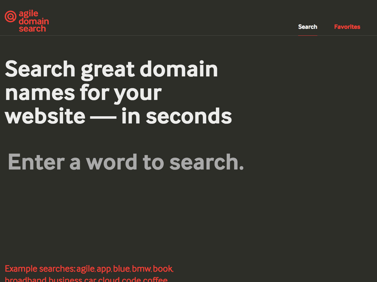 agile domain search