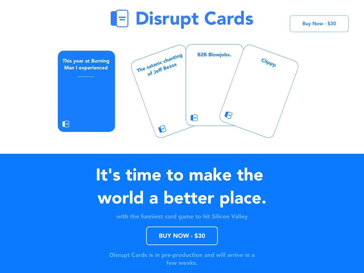 disrupt cards