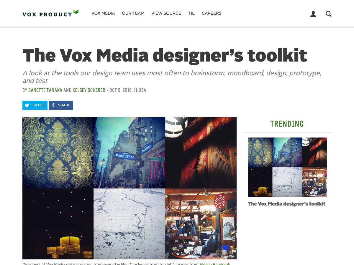vox media designer's toolkit