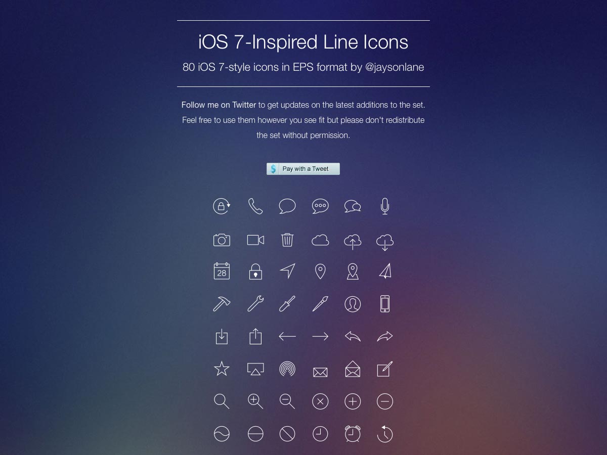 ios 7 line icons